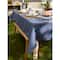 French Blue Tonal Lattice Print Outdoor Tablecloth 60" x 84"